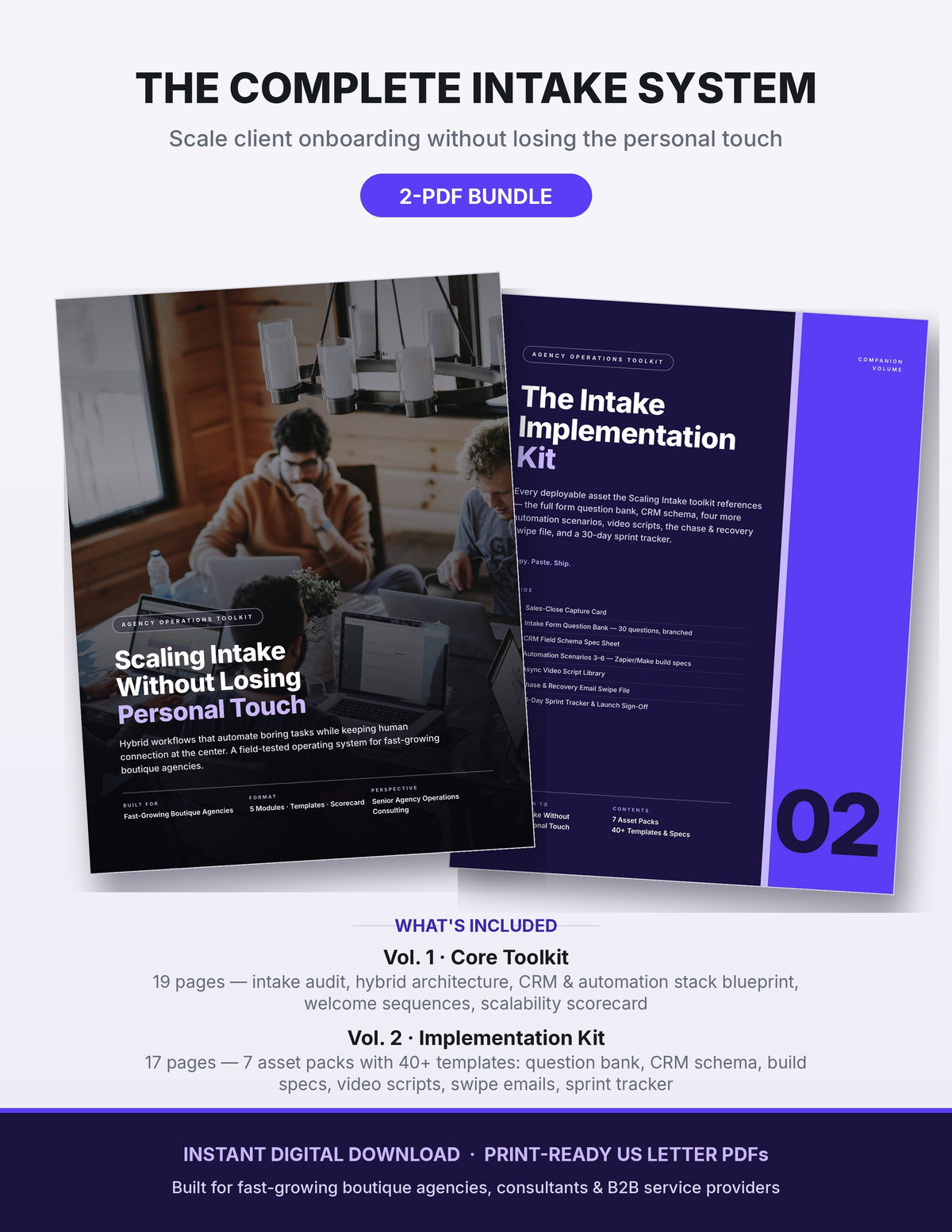 The Complete Intake System — Client Onboarding Toolkit + Implementation Kit (2-PDF Bundle)