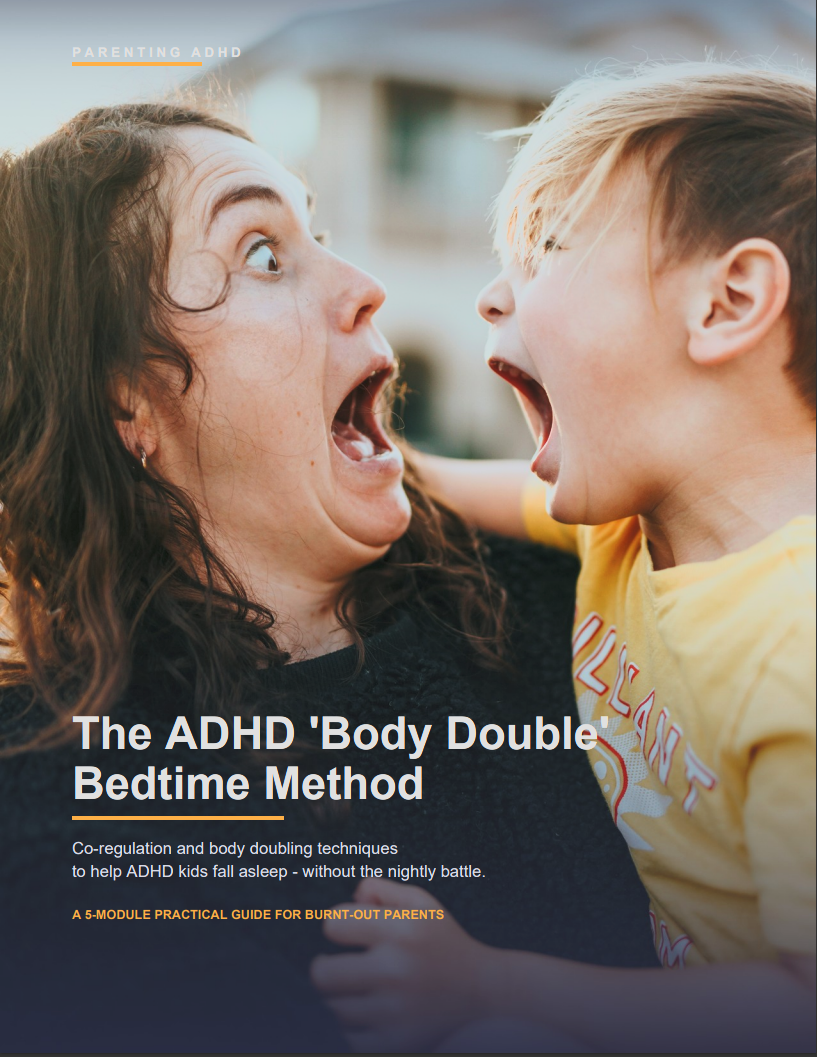 The ADHD Body Double Bedtime Method guide cover - included in the bedtime rescue bundle